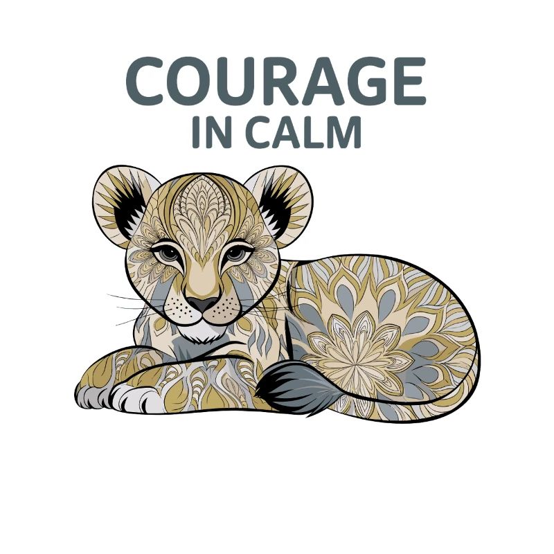 Mut in der Ruhe Löwe – Le courage dans le design calme