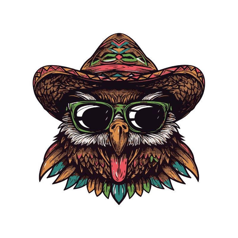 Owl Comic Funny Sombrero