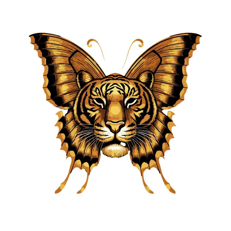 Tiger papillon fusion Artwork pour