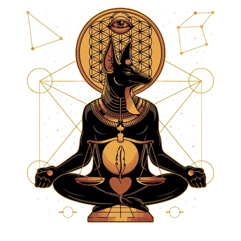 Anubis Ancient Egypt Sacred Geometry Balance