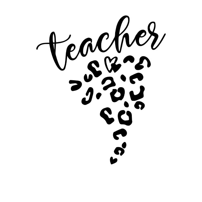 Enseignant Conception de cœur de léopard pour les éducateurs scolaires