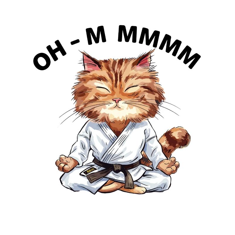 Ohm Mmmm Meditating Karate Cat