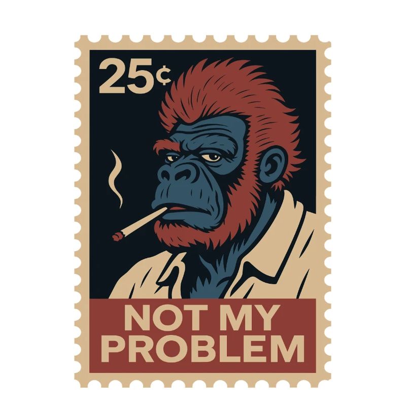 Nicht mein Problem: Affe mit Haltung