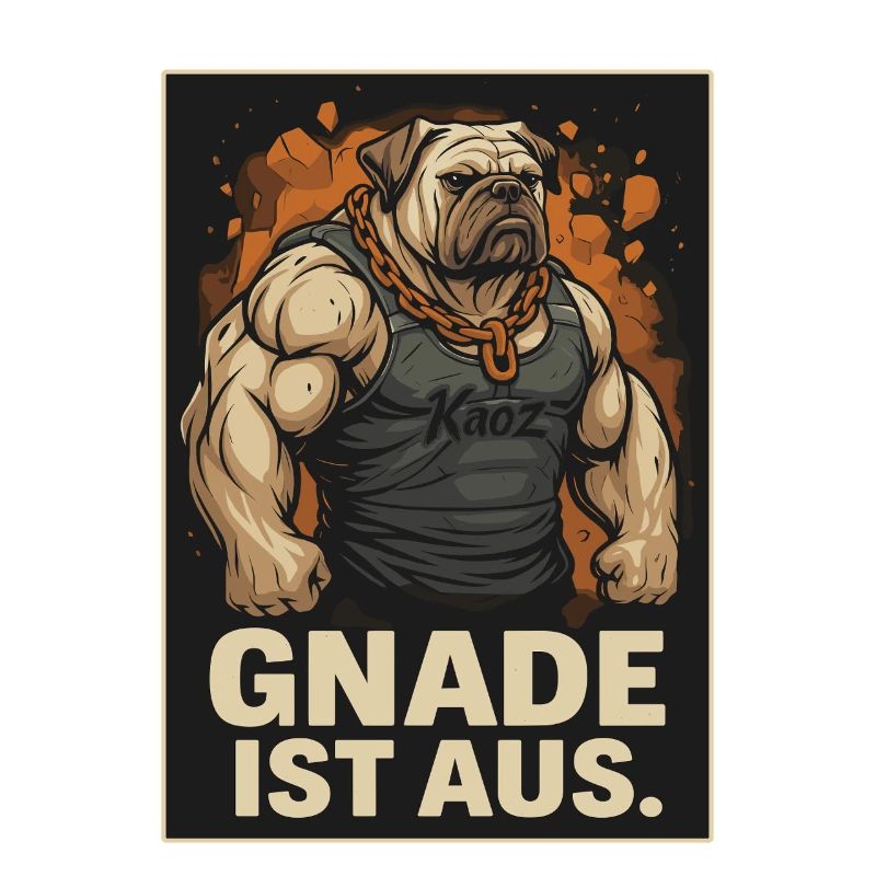 Chien de combat musclé avec dire que la pitié est sortie