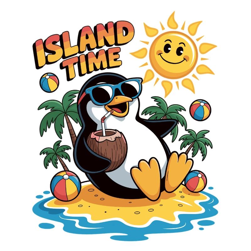 Pinguin im Urlaubsmodus