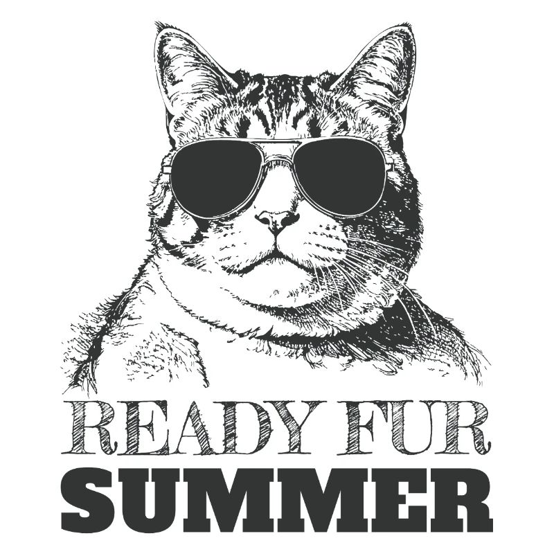 Cool Cat in sunglasses ready for summer