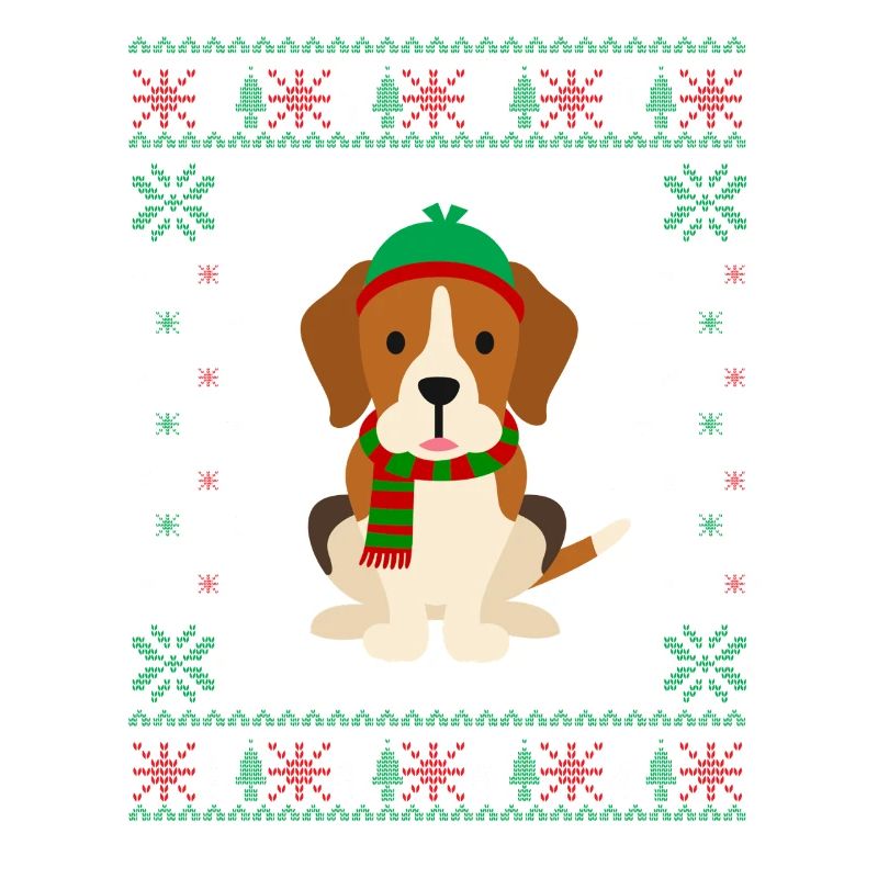 Beagle laid - Conception de chien de Noël