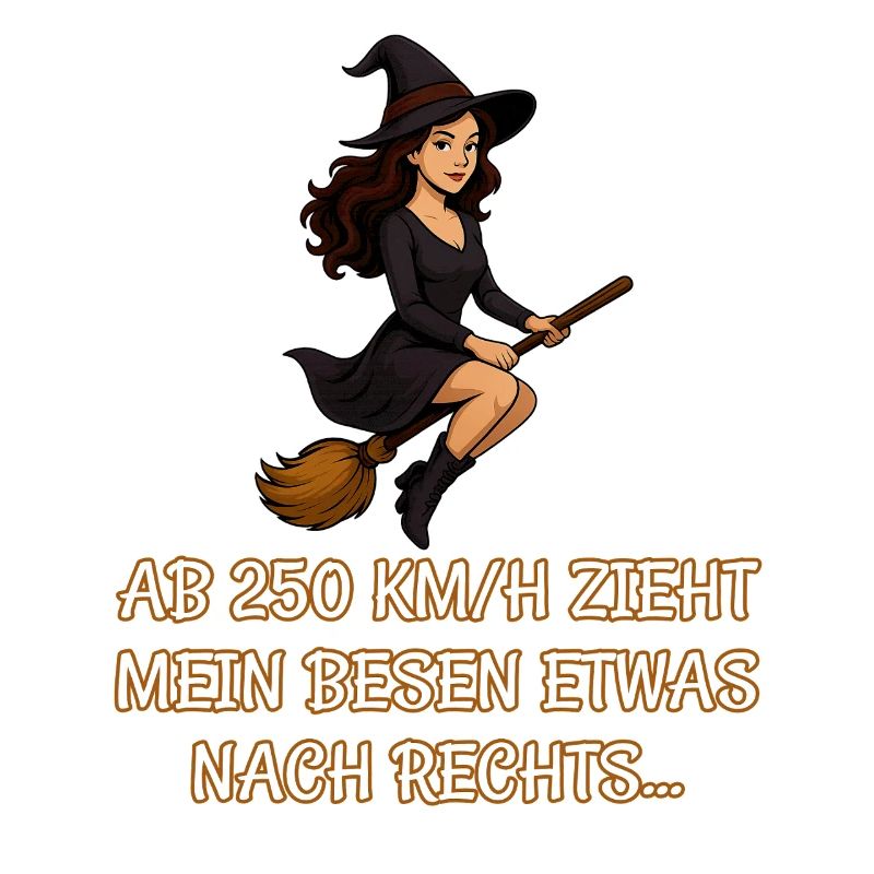 From 250 Km/h Witch's Broom Funny Witch Costume
