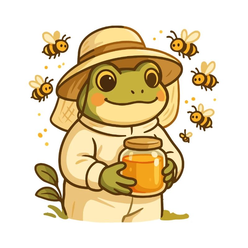 Beekeeper Frog with Honey Jar – Bee Frog