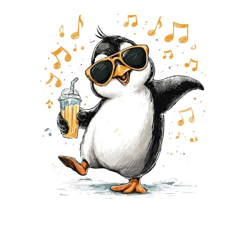 Sommer-Pinguin mit Sonnenbrille