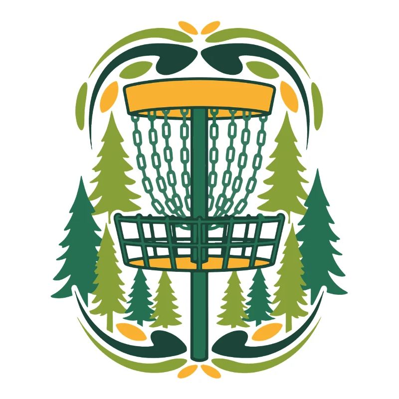 Forest Disc Golf Basket Flying Disc Szene