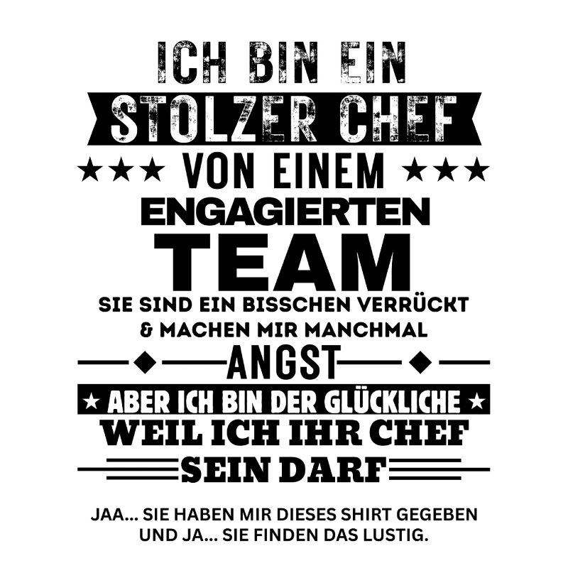 Stolzer Chef von einem engagierten Team