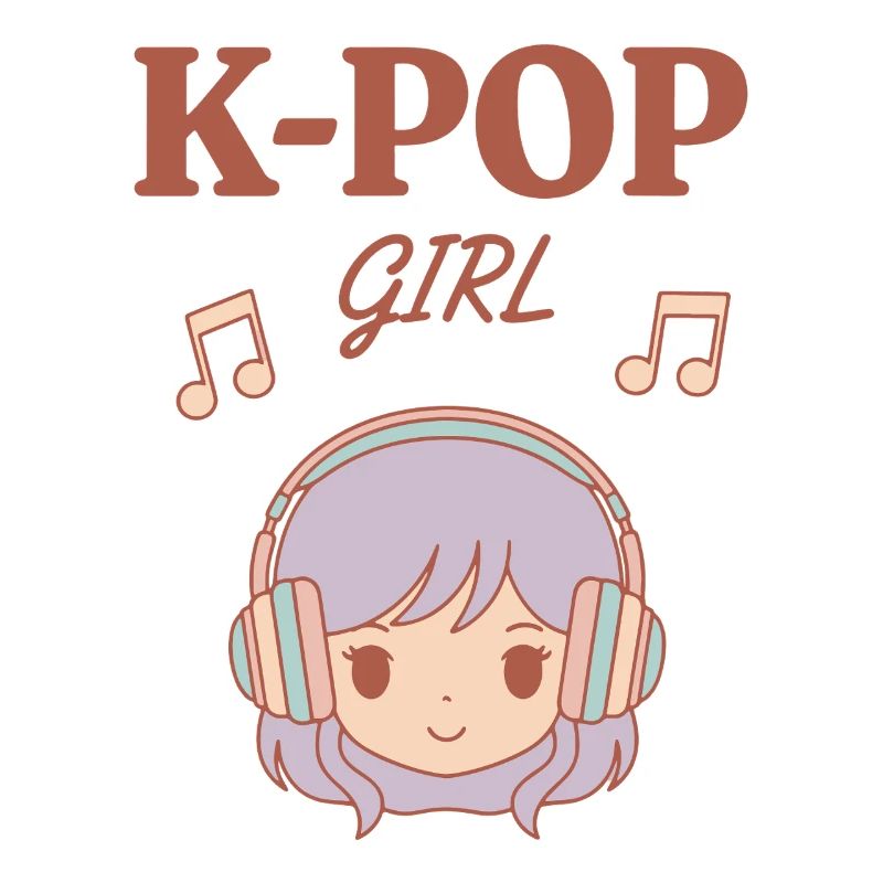 Fille de K-Pop Musique coréenne Fans mignons de Kpop en Corée