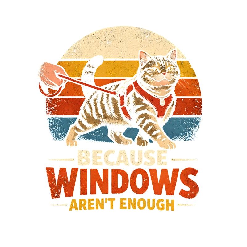 Windows are not enough | Cat on leash