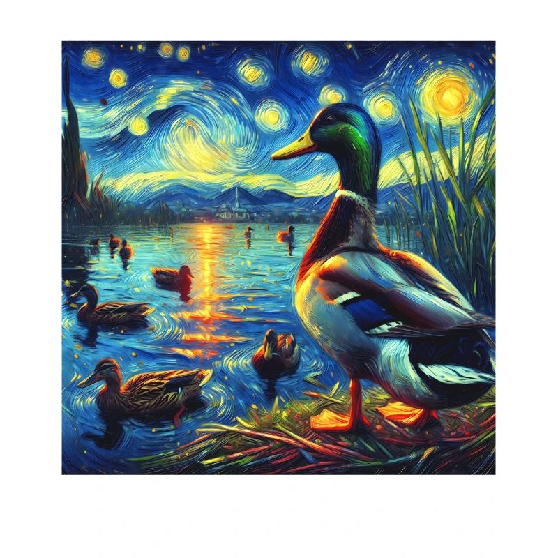 Nuit étoilée de canard colvert