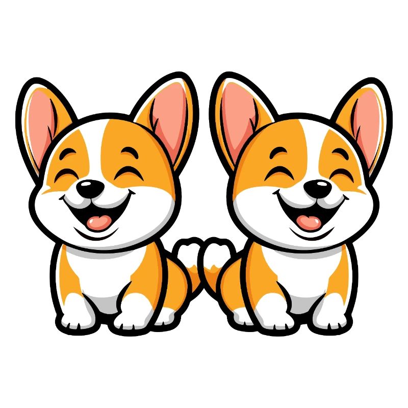 Bande dessinée de chien corgi