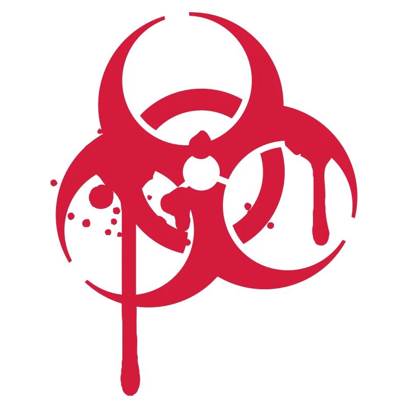 Symbole de logo Biohazard sang éclabousse