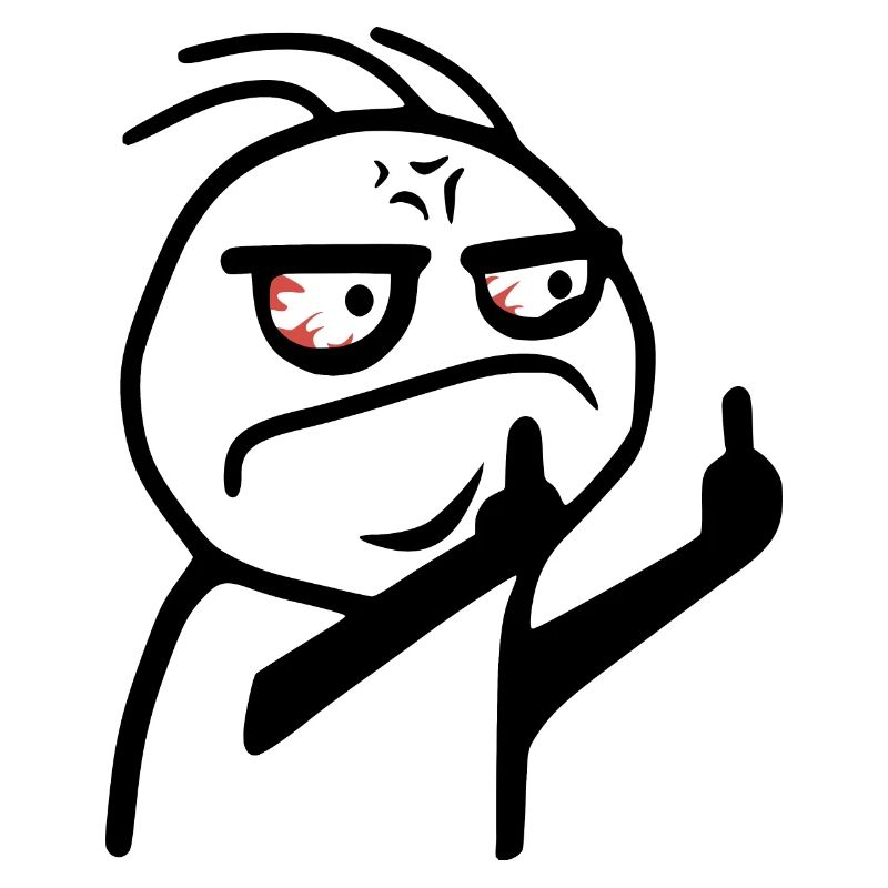 Mittelfinger Meme Fick dich Strichmännchen