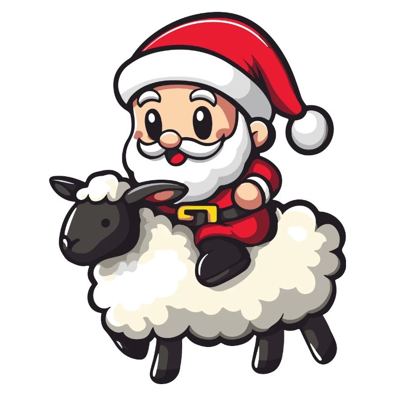 Schaf Weihnachtsmann Cartoon