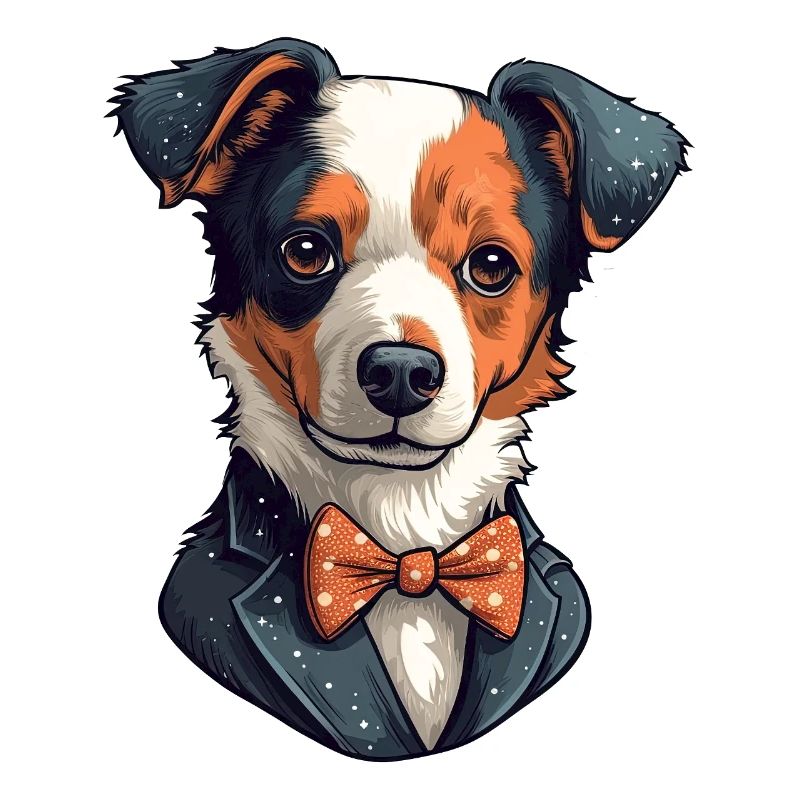 Ein süßer Hund mit Fliege
