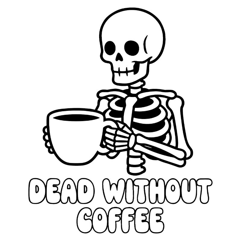 Squelette de café mort