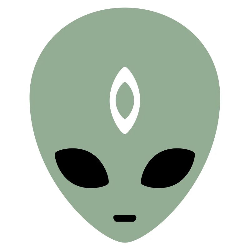 Alien Head Third Eye (three colours)