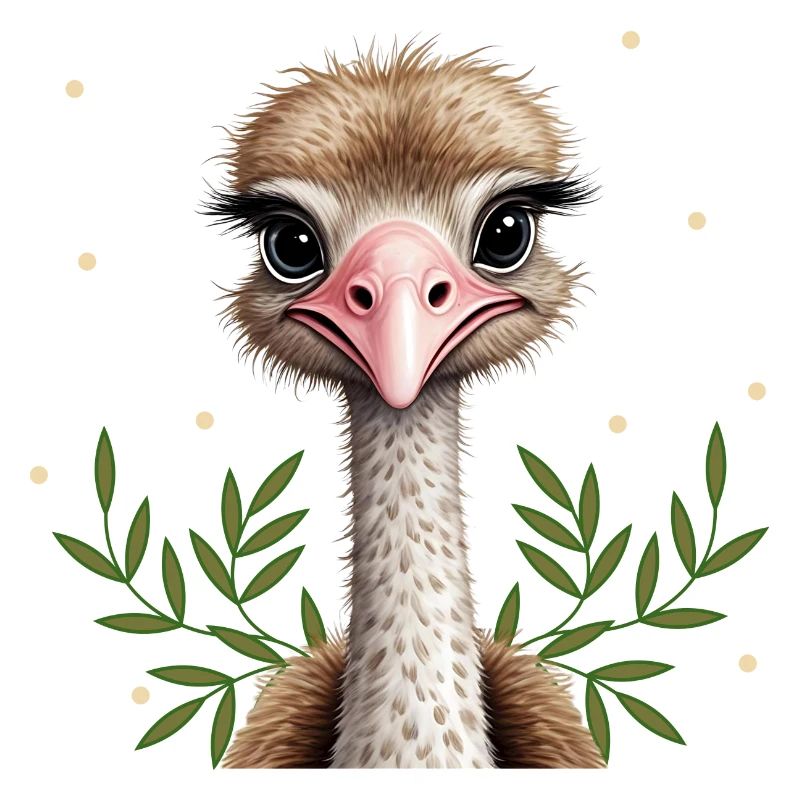 Mignonne autruche