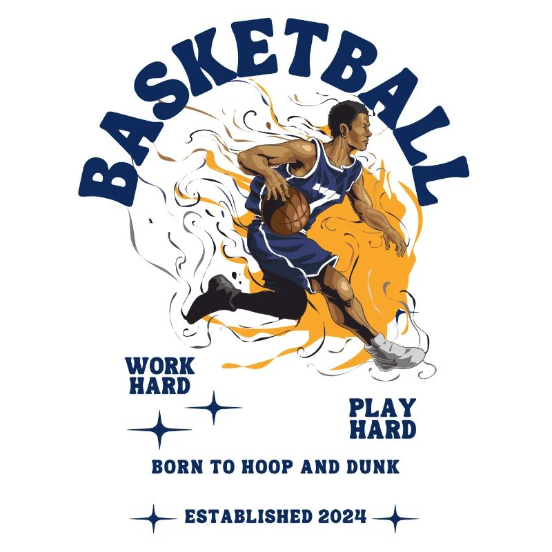 Dynamic Basketball Player Illustration