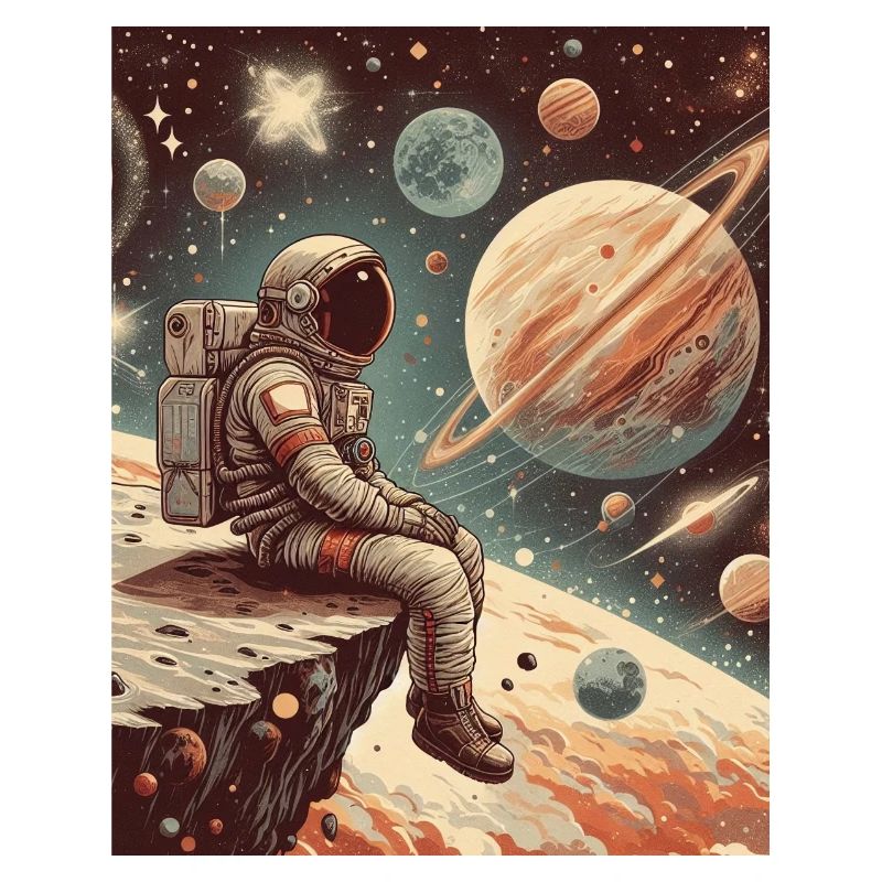 Un astronaute explorant l’infini,