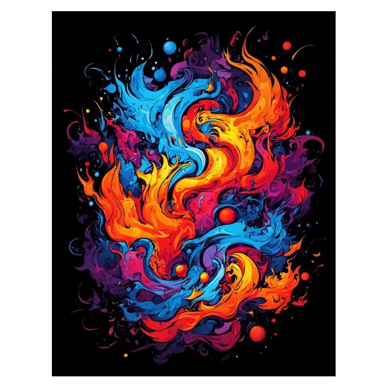 Tourbillon abstrait de couleurs