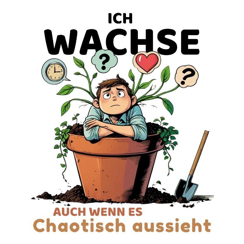 Plante réfléchie avec des bulles de pensée