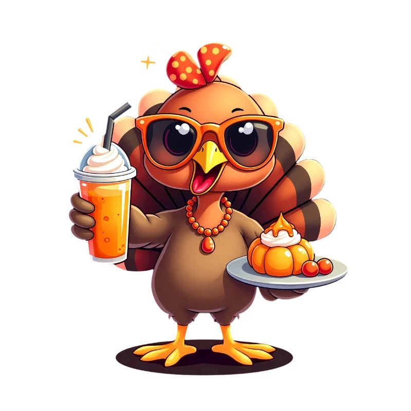 Dinde de Thanksgiving avec lunettes de soleil