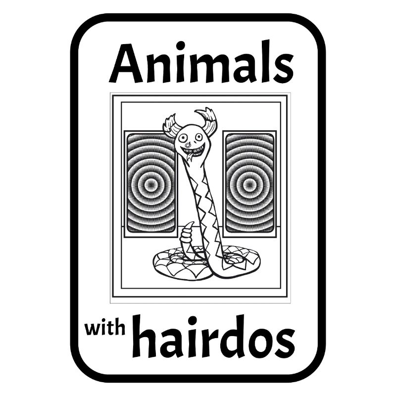 Snake with hairstyle