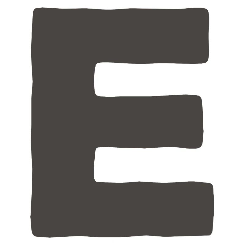 Typographie monogramme en gras lettre E minimale