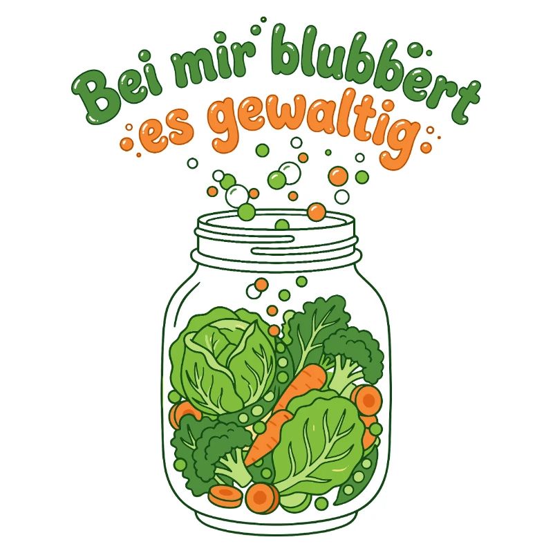 Fermentation Gemüse Einmachglas Blubbern