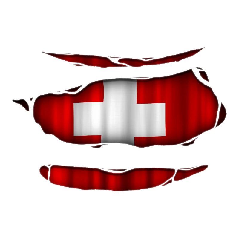 Suisse Drapeau Ripped 017