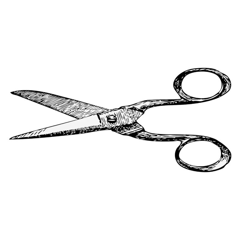 Scissors drawing barber