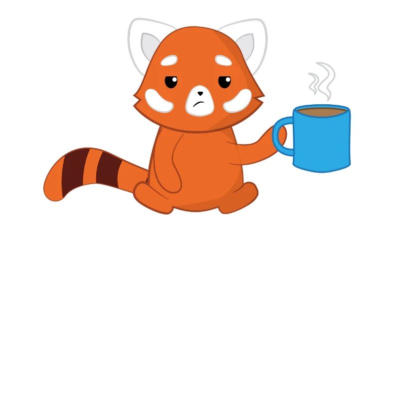 Roter Panda - Katzenbär - Kaffee - Morgenmuffel