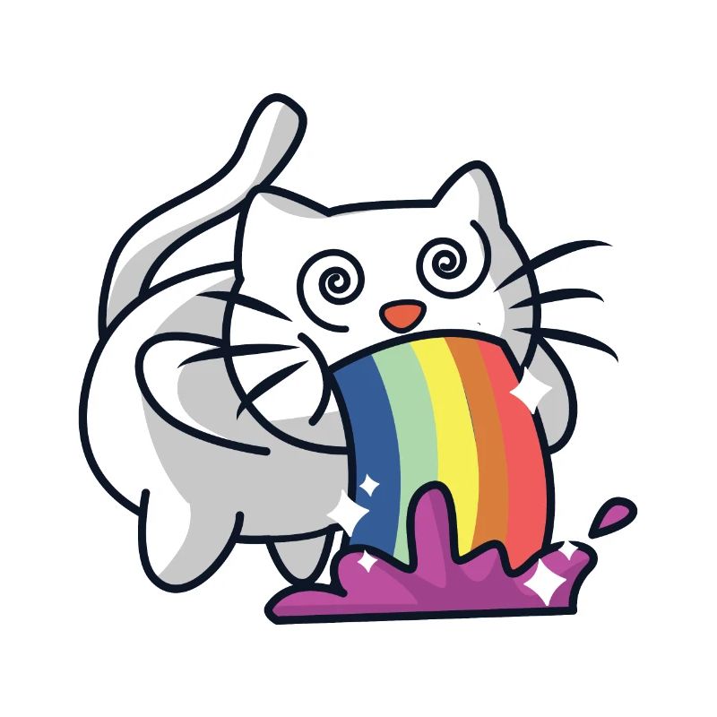 Regenbogen Katze