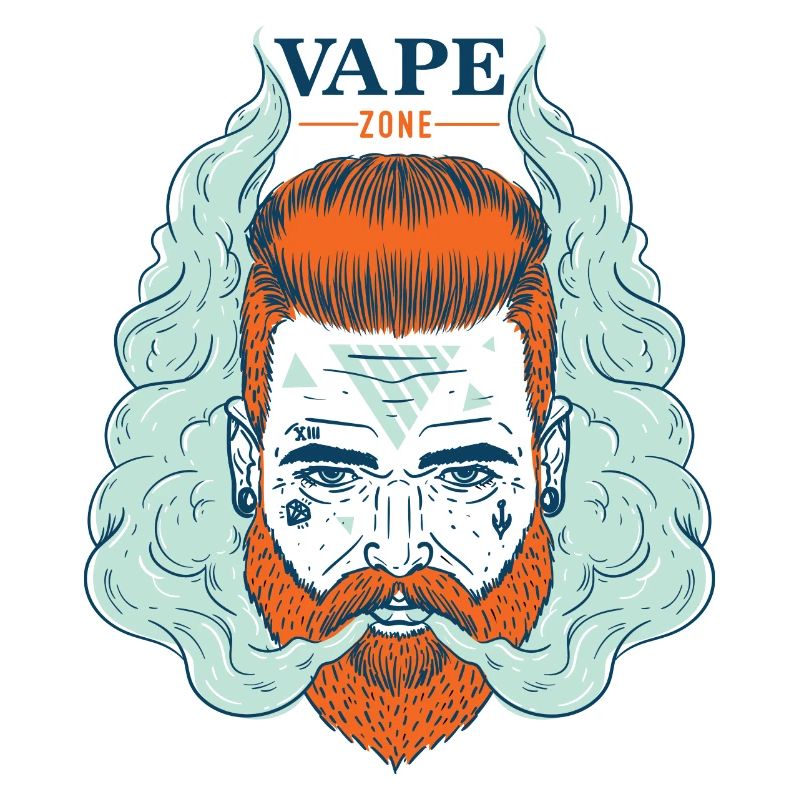 Vaper smoking bearded hipster