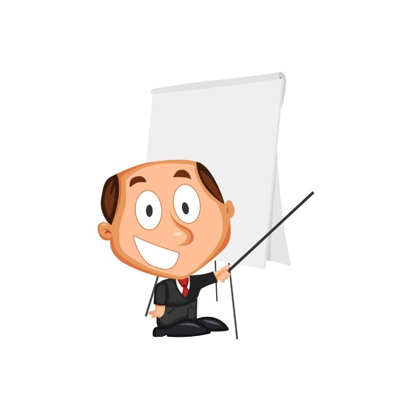 Dozent verwendet Flipchart, Geschenkidee