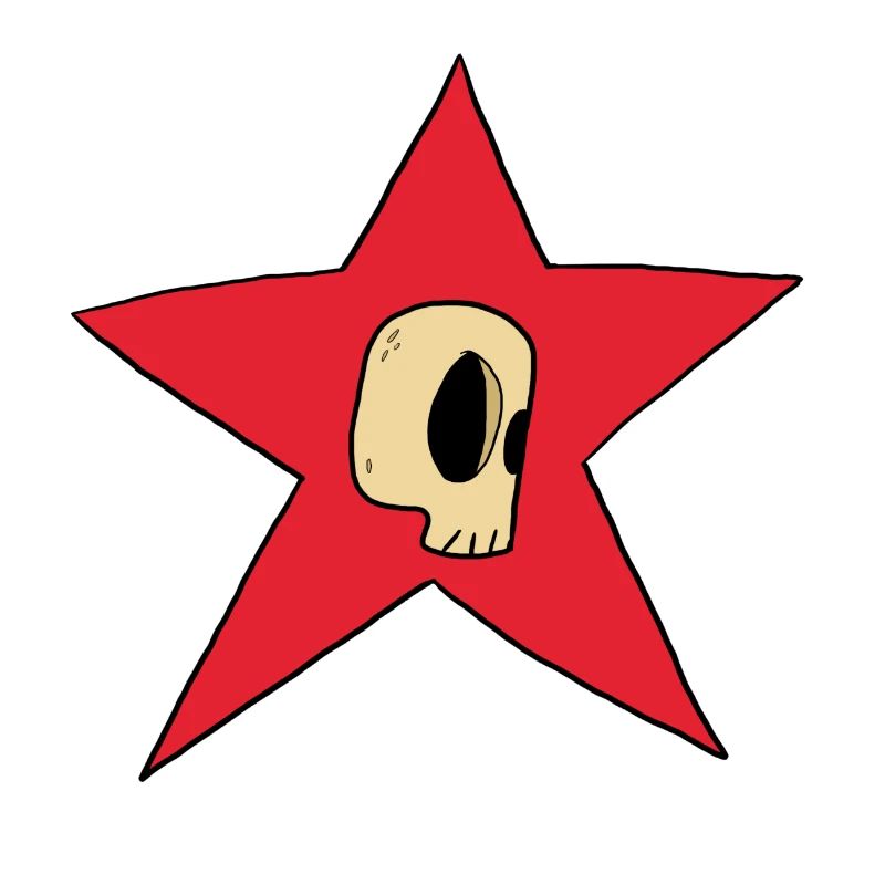 crâne étoile de crâne cadeau redstar