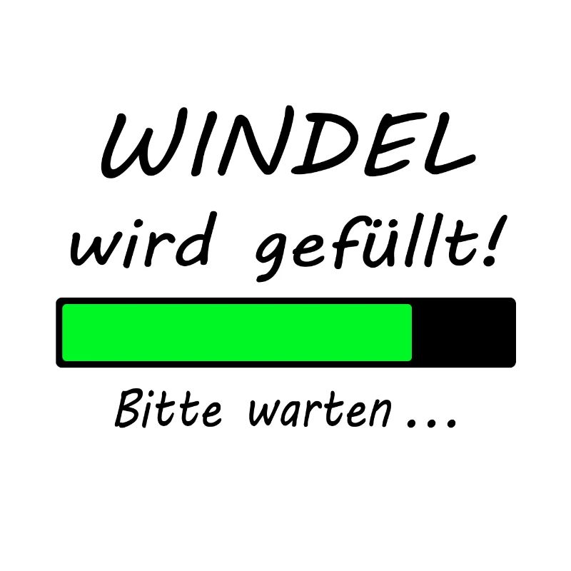 Windel wird gefüllt Bitte warten Ladebalken Baby
