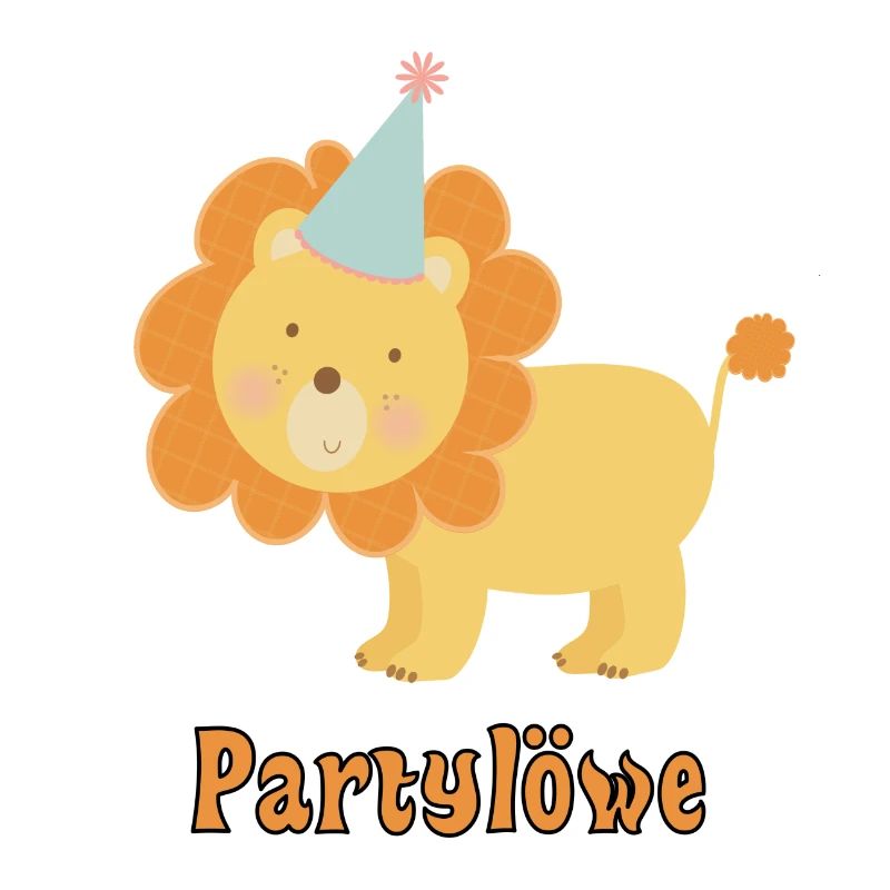 Partylöwe Feiern Geschenkidee Party Löwe Feiern