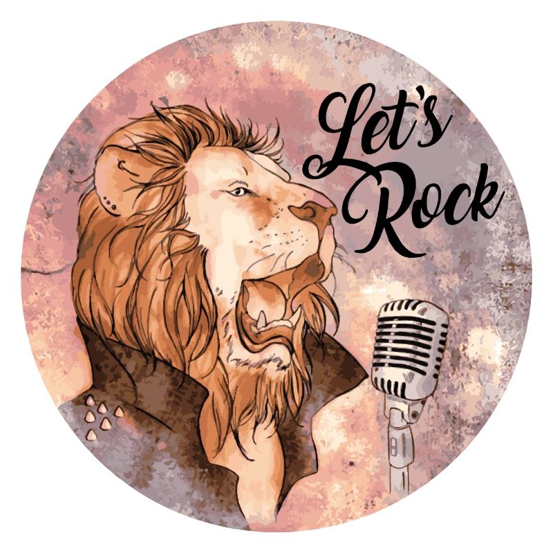 Lion au micro De Let’s Rock