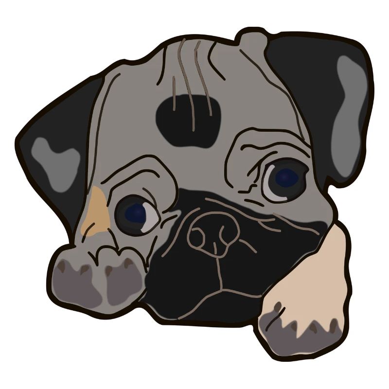 Mops Kopf Geschenk Idee