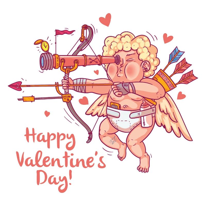 Armor mit Pfeil und Bogen verbreitet Liebe