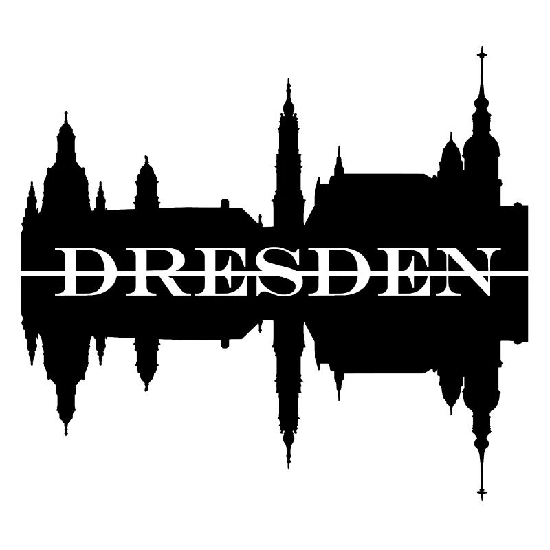 Dresden skyline silhouette