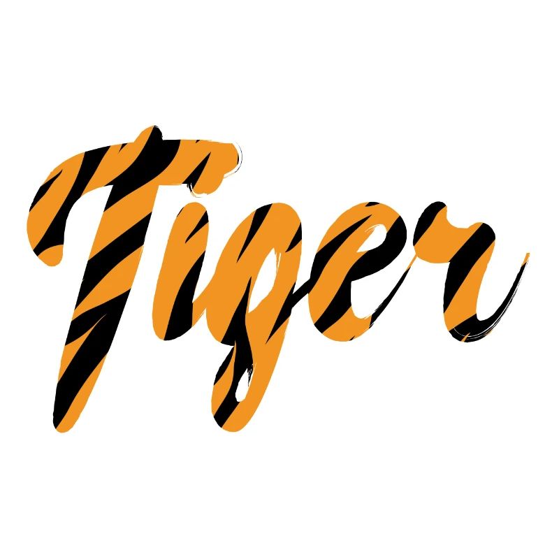 Tiger lettering pattern black stripes