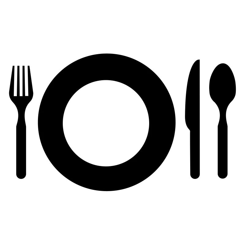 Besteck Grafik ESSEN HUNGER GESCHENKIDEE